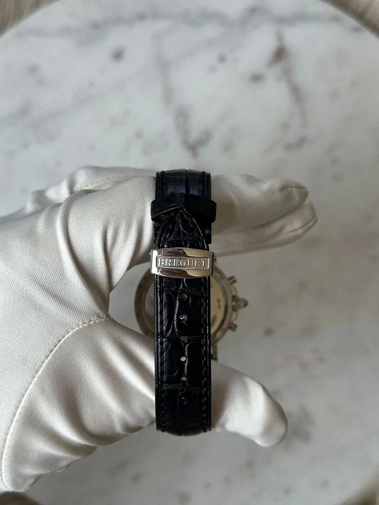 Breguet Marine Chronograph Platinum Diamond Indicators MOP Dial